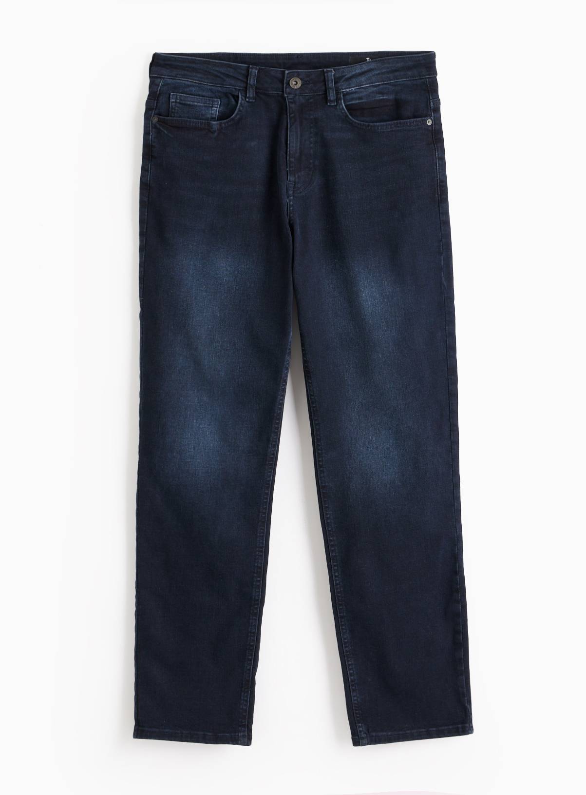 Free Fit Dark Blue Straight Leg Denim Jeans 44S - Image 3